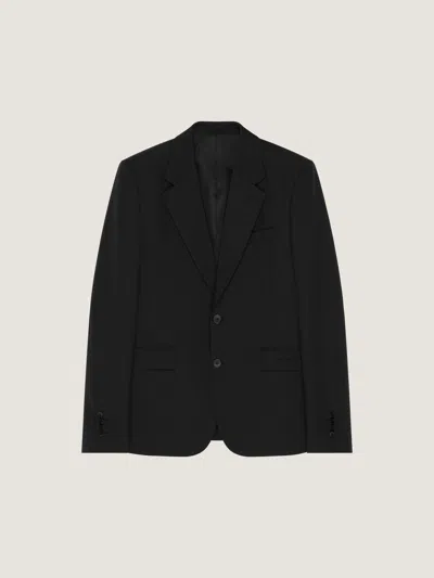 Givenchy Veste Regular Simple Boutonnage En Laine In Black