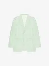 Givenchy Veste Slim En Jacquard Monogramme 72 In Aqua Green