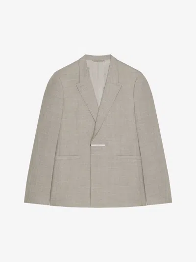 Givenchy Veste Slim En Laine In Nude