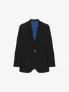 Givenchy Veste Slim En Laine Avec Clip 2g In Black