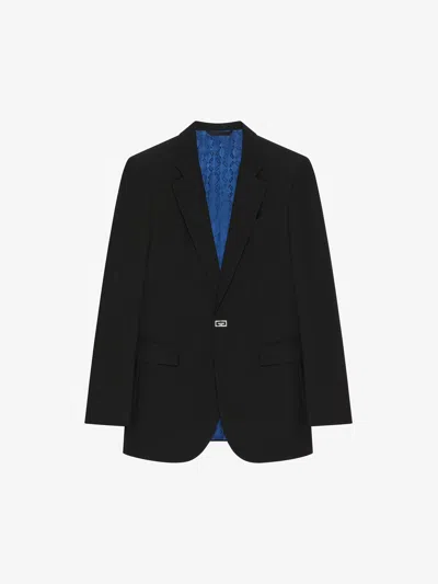 Givenchy Veste Slim En Laine Avec Clip 2g In Black