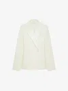 Givenchy Slim Fit Jacket In Wool And Mohair With Satin Collar In Beige