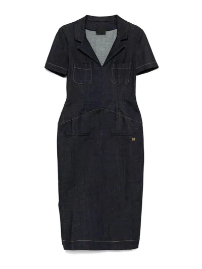 GIVENCHY DENIM POCKETS MIDI DRESS