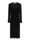 Givenchy Sheer Midi Dress In Black
