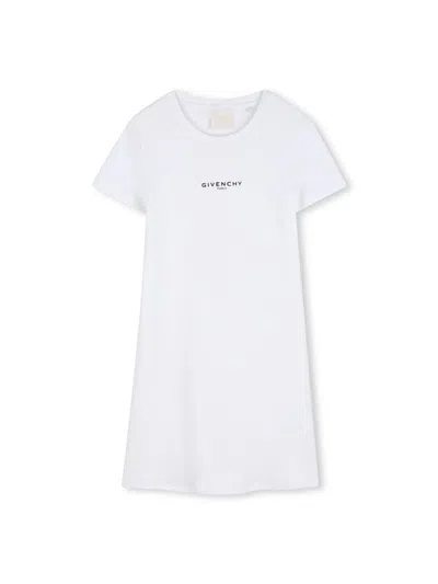 Givenchy Vestito A Costine Con Apertura Sul Retro In White