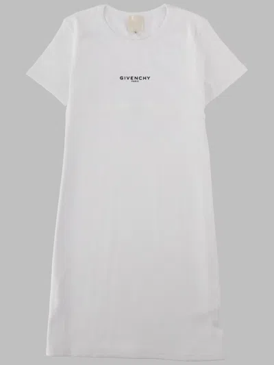 Givenchy Vestito A Costine Con Apertura Sul Retro In White