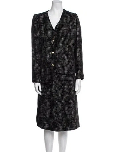 Pre-owned Givenchy Vintage 1960's Skirt Suit In Black