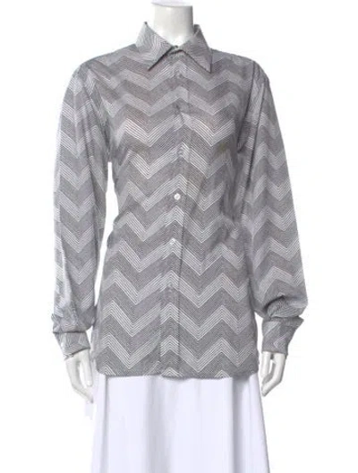 Pre-owned Givenchy Vintage 1970's Button-up Top In White