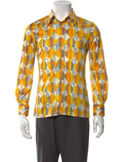 Pre-owned Givenchy Vintage 1970's Shirt In Yellow