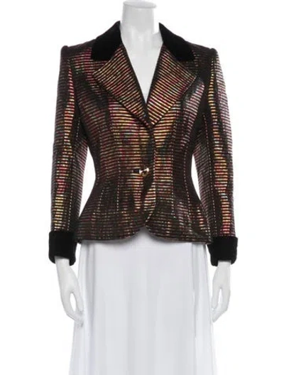 Pre-owned Givenchy Vintage 1980's Blazer In Gold/metallic