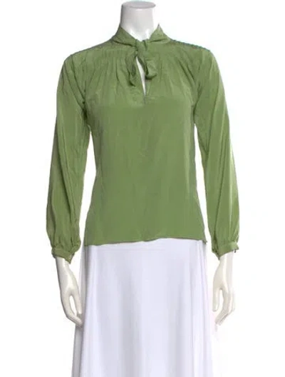 Pre-owned Givenchy Vintage 1980's Blouse In Green