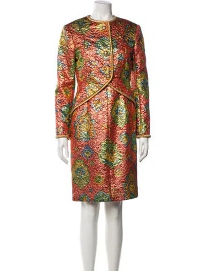 Pre-owned Givenchy Vintage 1980's Dress Set In Red