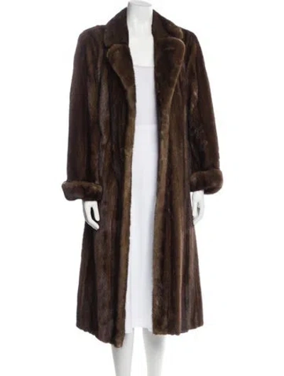 Pre-owned Givenchy Vintage 1980's Faux Fur Coat In Brown