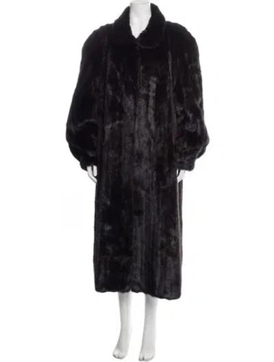 Pre-owned Givenchy Vintage 1980's Fur Coat In Brown