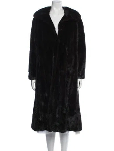 Pre-owned Givenchy Vintage 1980's Fur Coat In Brown