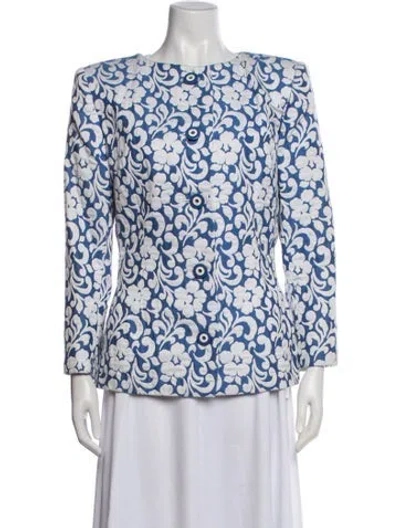 Pre-owned Givenchy Vintage 1980's Jacket In Blue/white