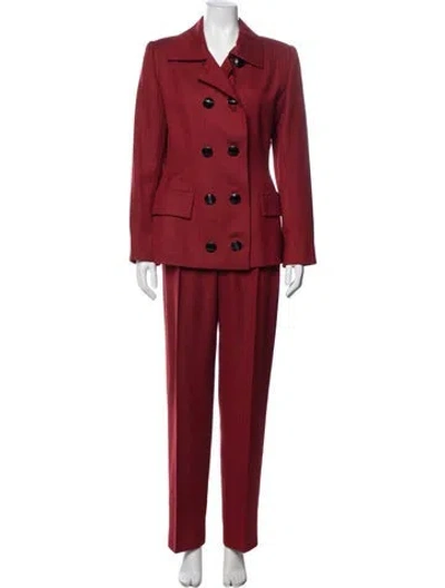Pre-owned Givenchy Vintage 1980's Pant Set In Red
