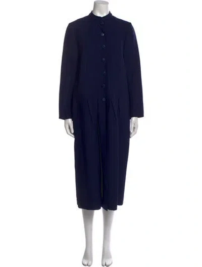 Pre-owned Givenchy Vintage 1980's Peacoat In Blue