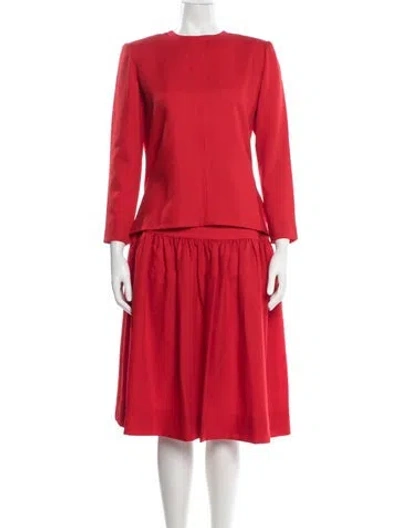 Pre-owned Givenchy Vintage 1980's Skirt Set In Red