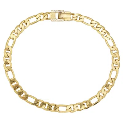 Pre-owned Givenchy Vintage 1980s Logo 4g Interlocked Crystals Chain Figaro Link Necklace In Multi