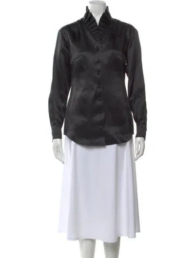 Pre-owned Givenchy Vintage 1997 Button-up Top In Black
