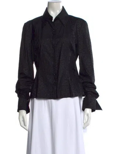 Pre-owned Givenchy Vintage 1998 Button-up Top In Black