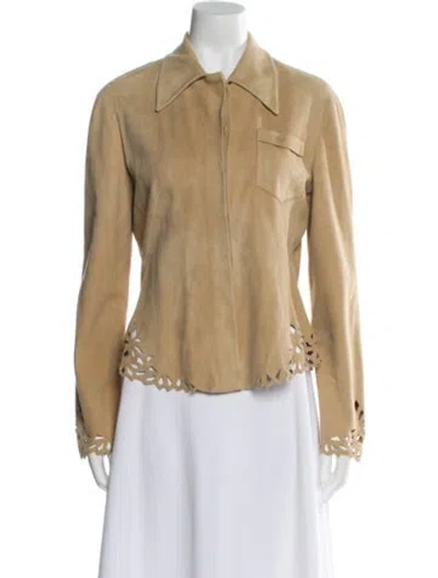 Pre-owned Givenchy Vintage 1999 Biker Jacket In Neutral
