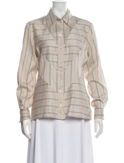 Pre-owned Givenchy Vintage 1999 Button-up Top In Neutral