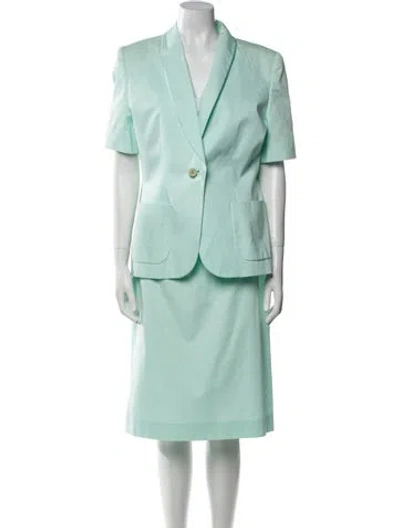 Pre-owned Givenchy Vintage 1999 Skirt Suit In Blue