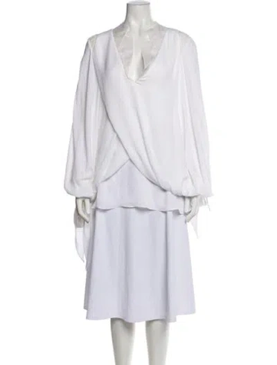 Pre-owned Givenchy Vintage 2000's Blouse In White