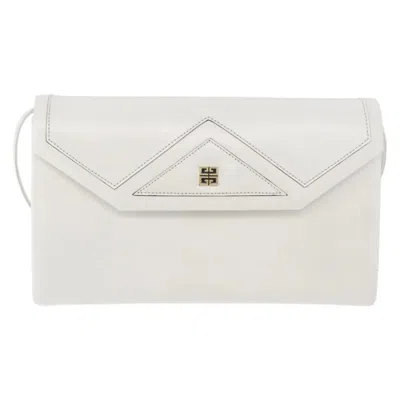 Pre-owned Givenchy Vintage 4g Leather White_gold Leather Shoulder Bag Bag ()