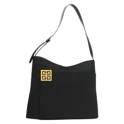 Pre-owned Givenchy Vintage 4g Shoulder Bag Leather Black Canvas Shoulder Bag Bag ()