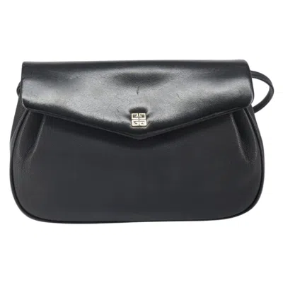 Pre-owned Givenchy Vintage 4g Shoulder Bag Leather Black Leather Shoulder Bag Bag ()
