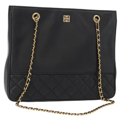 Pre-owned Givenchy Vintage 4g Shoulder Bag Leather Black Leather Shoulder Bag Bag ()