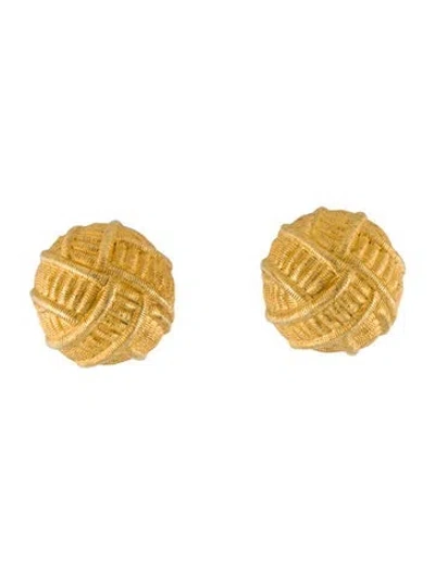 Pre-owned Givenchy Vintage Basket Clip-on Earrings In Multi
