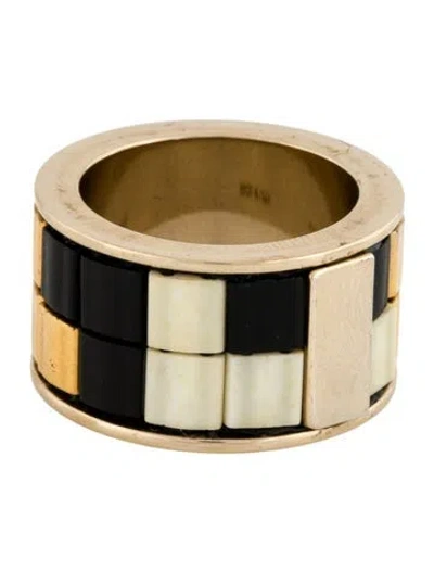 Pre-owned Givenchy Vintage Ceramic Band Ring In Multi