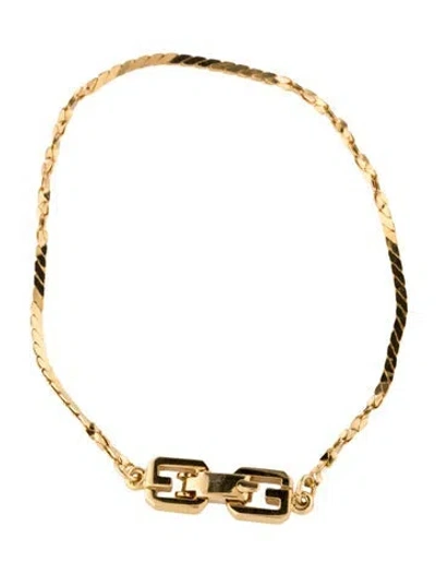 Pre-owned Givenchy Vintage Chain Link Bracelet, 6.75" In Multi