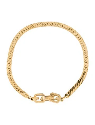 Pre-owned Givenchy Vintage Chain Link Bracelet, 7" In Multi