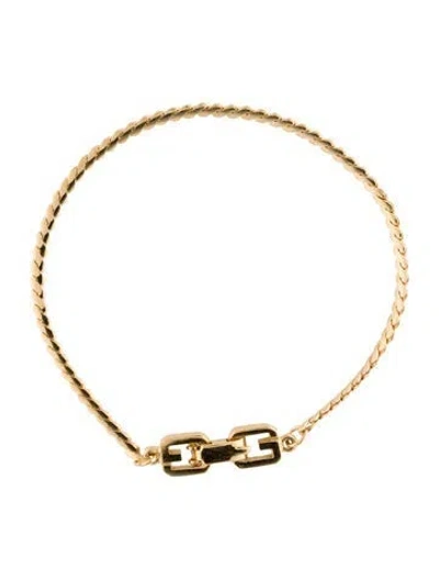 Pre-owned Givenchy Vintage Chain Link Bracelet, 7" In Multi