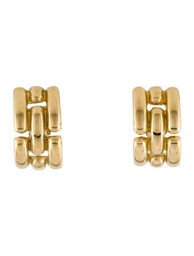 Pre-owned Givenchy Vintage Chain Link Clip-on Earrings In Multi