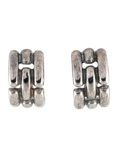 Pre-owned Givenchy Vintage Chain Link Clip-on Earrings In Multi