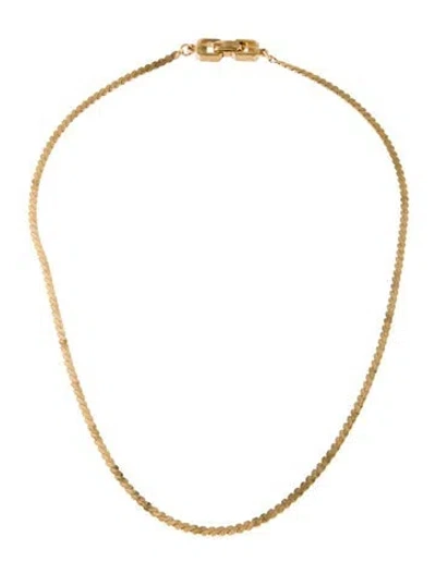 Pre-owned Givenchy Vintage Chain Link Necklace, 15.5" In Multi