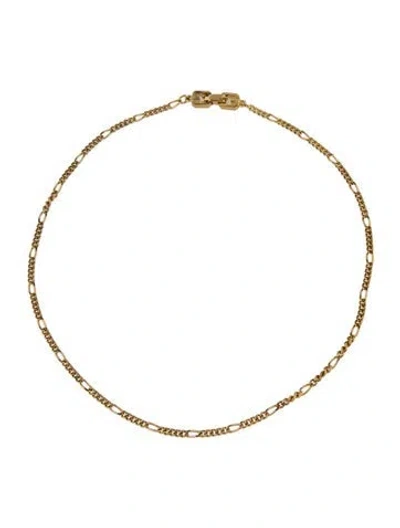 Pre-owned Givenchy Vintage Chain Link Necklace, 8" In Gold