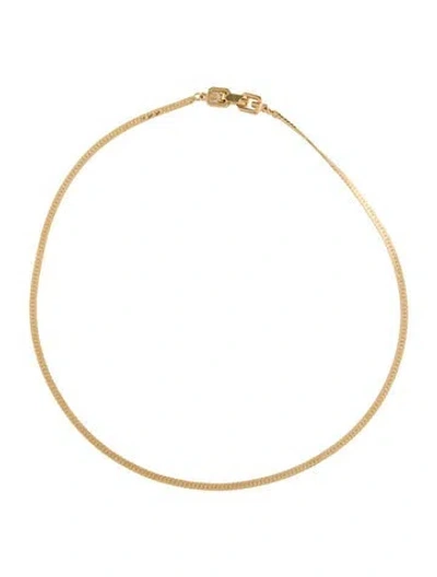 Pre-owned Givenchy Vintage Chain Necklace, 16.25" In Multi