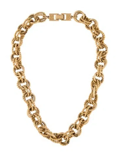 Pre-owned Givenchy Vintage Chain Necklace, 18" In Multi