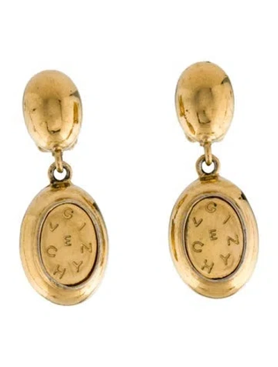 Pre-owned Givenchy Vintage Clip-on Drop Earrings In Multi
