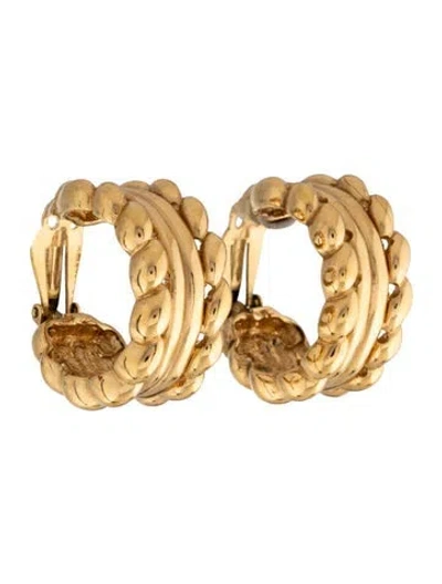 Pre-owned Givenchy Vintage Clip-on Hoop Earrings In Multicolor