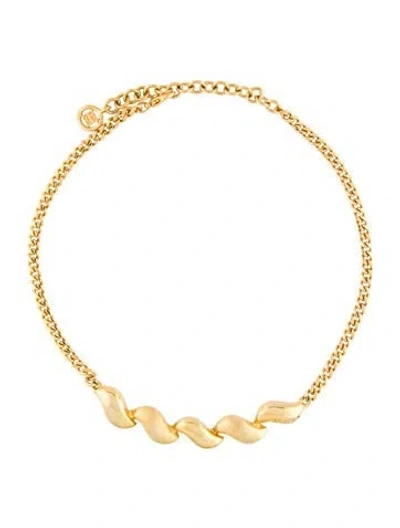 Pre-owned Givenchy Vintage Collar Necklace, 18" In Multi