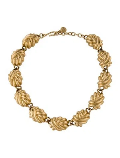 Pre-owned Givenchy Vintage Collar Toggle Necklace, 20" In Multi