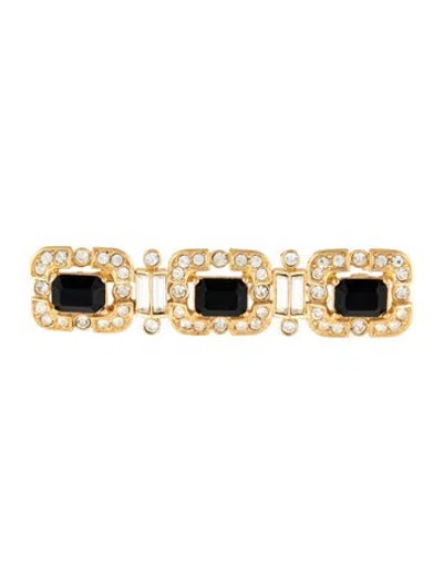 Pre-owned Givenchy Vintage Crystal & Resin Brooch In Multicolor